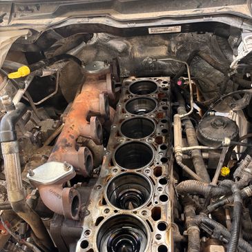 Engine rebuild in progress at PowerHaus Diesel & Automotive Repair in Redmond OR